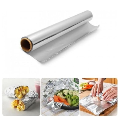Picture of Aluminum Foil Paper for food packing and storage Meal Foil Paper Food Wrapping Paper Roll Foil Paper for Kitchen Food-Grade for Microwave Oven & Freezer foil Paper