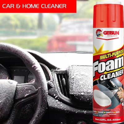 Picture of Flamingo Multi Purpose Foam Cleaner With Brush 650 ml, Car, Motorcycle, Household, Kitchen, Bathroom Shoes Cleaner Foam Spray