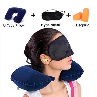 Picture of 3 in 1 Travel (Neck Pillow, Eye Cover, Earplug)