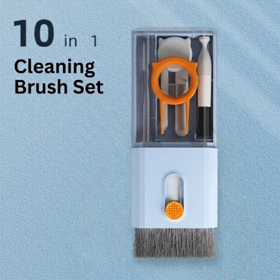Picture of 10 in 1 Computer Cleaning Kit Camera Tablet Mobile airbuds keyboard Microfiber Screen Cleaner Tools Earphone Cleaning Brush Keycap Puller Card Taking