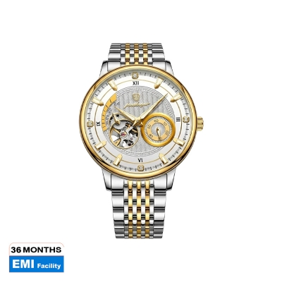 Picture of POEDAGAR 1416 Luxury Fashion Automatic Mechanical Stainless Steel Men’s Watch – Gold White