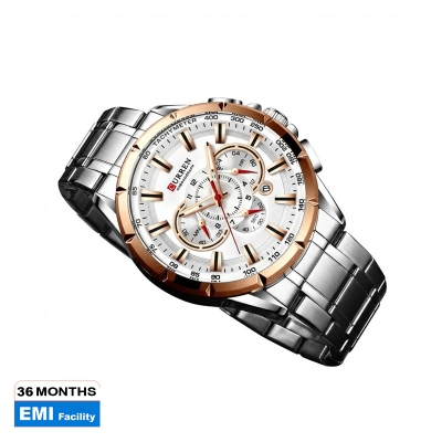 Picture of CURREN 8363 Original Watch for Men – Full Silver