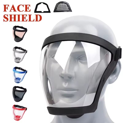 Picture of Full Face Shield Protection Face Cover Oil-splash Proof Mask With Filters Motorcycle Bicycle Cycling Dusting Mask Kitchen Tool