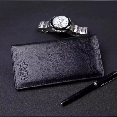 Picture of Jeep Long Black High quality Stylish Artificial Leather wallet for men