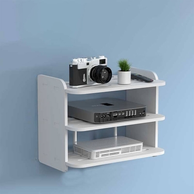 Picture of New Design 3 Layers wall mount wifi router stand/rack size/rack/projector stand/router stand/wifi stand/book self/wall mount self/bathroom self