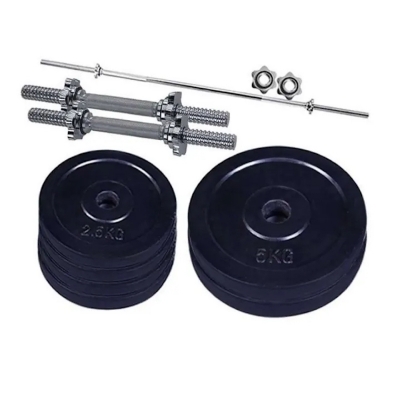 Picture of Dumbbell & Barbell Set 20kg - Black and Silver