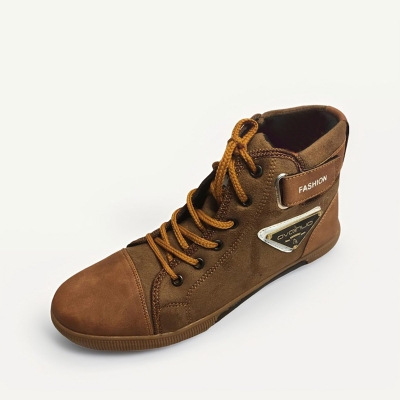 Picture of Boot Sneakers Hiigh Neck Design Cool Toe Shape Leather Fabrical Boot Design Shoes For Man - Sneakers For Men - Shoes For Men -  - জুতা ছেলেদের