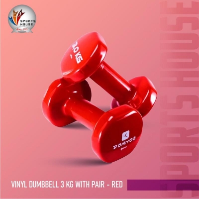 Picture of Vinyl Dumbbell 3 Kg with Pair - Red