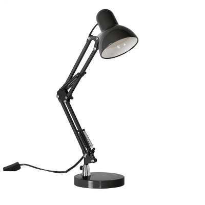 Picture of Classic Architect Desk Lamp, Black With Free -Screw Bulb