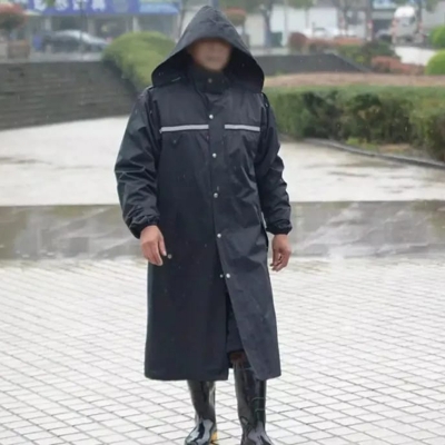 Picture of Biker water proof man one part hoddie system long coat for RAINWEAR and Multifunctional fabrical vip RAINCOAT for man .