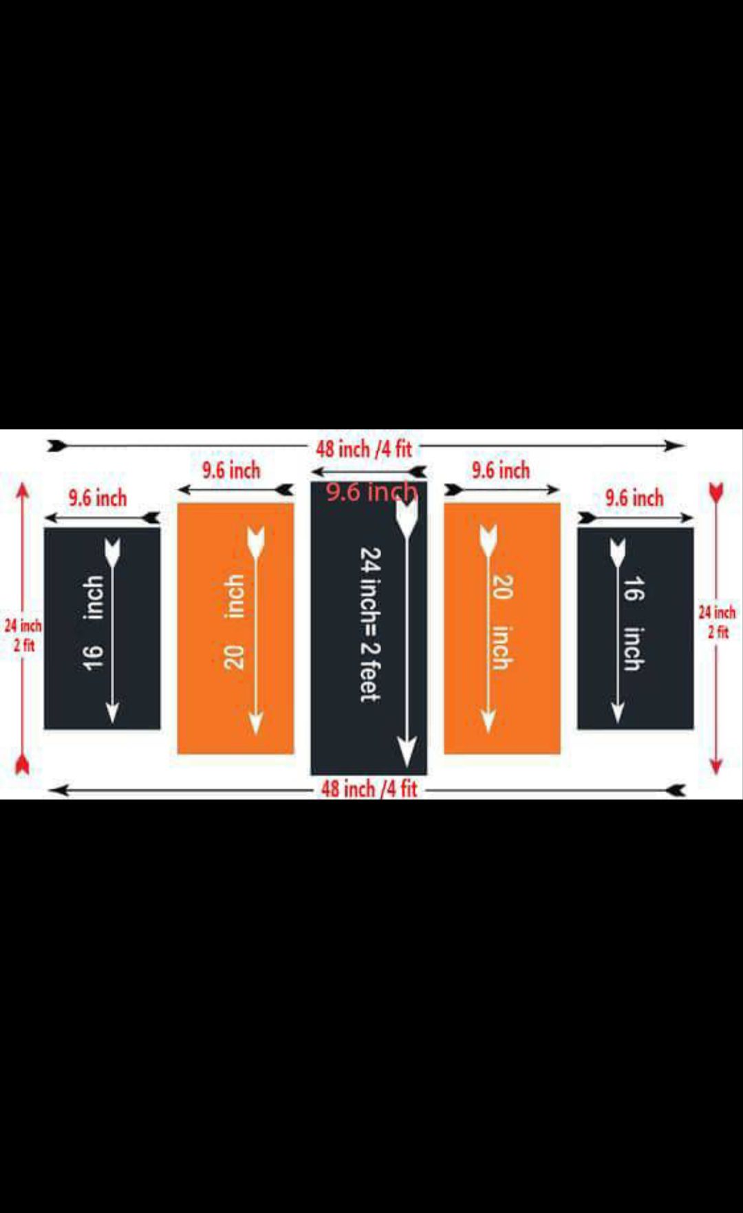 Picture of 5Pcs In 1 Set Wall Canvas Art (printing) code# 205 - Multicolor