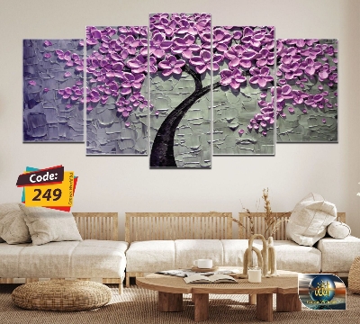Picture of 5Pcs In 1 Set Wall Canvas Art (printing) code# 249 - Multicolor