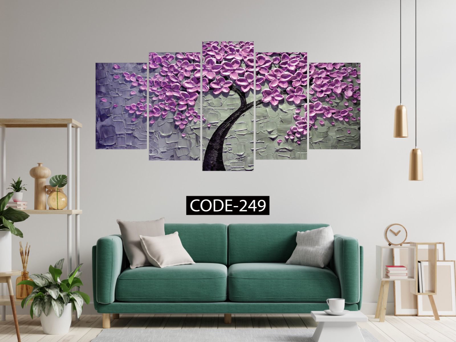 Picture of 5Pcs In 1 Set Wall Canvas Art (printing) code# 249 - Multicolor