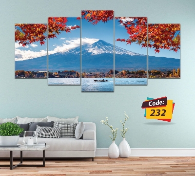 Picture of 5Pcs In 1 Set Wall Canvas Art (printing) code# 232 - Multicolor