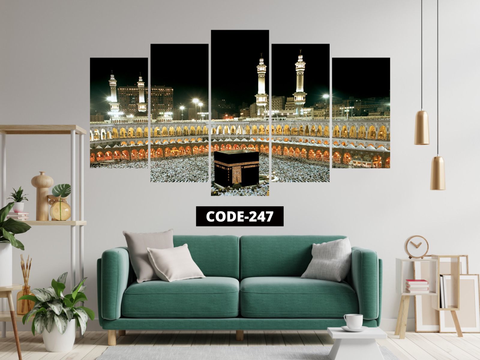 Picture of 5Pcs In 1 Set Wall Canvas Art (printing) code# 247 - Multicolor