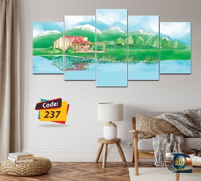 Picture of 5Pcs In 1 Set Wall Canvas Art (printing) code# 237 - Multicolor