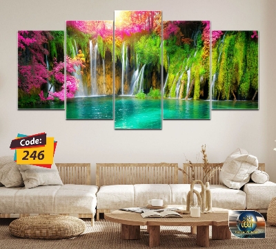 Picture of 5Pcs In 1 Set Wall Canvas Art (printing) code# 246 - Multicolor