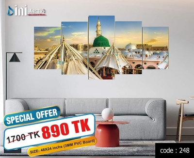 Picture of 5Pcs In 1 Set Wall Canvas Art (printing) code# 248 - Multicolor