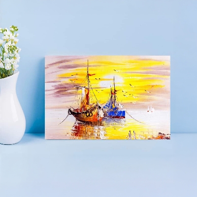 Picture of 1 Part Wall Canvas Art 18x12 Inch Waterproof Matte Print on PVC Board Easy Installation - Multicolor