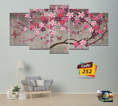 Picture of 5Pcs In 1 Set Wall Canvas Art (printing) code# 252 - Multicolor