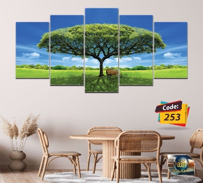 Picture of 5Pcs In 1 Set Wall Canvas Art (printing) code# 253 - Multicolor