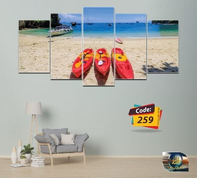 Picture of 5Pcs In 1 Set Wall Canvas Art (printing) code# 259 - Multicolor