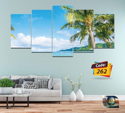 Picture of 5Pcs In 1 Set Wall Canvas Art (printing) code# 262 - Multicolor