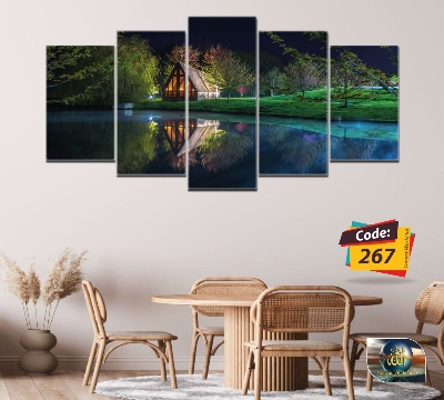 Picture of 5Pcs In 1 Set Wall Canvas Art (printing) code# 267 - Multicolor