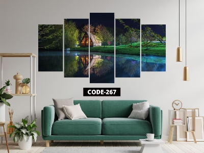 Picture of 5Pcs In 1 Set Wall Canvas Art (printing) code# 267 - Multicolor