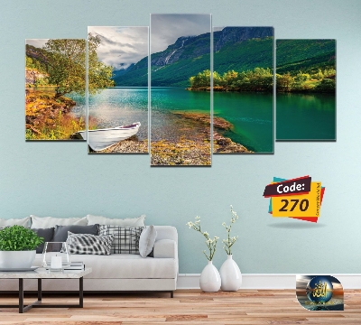 Picture of 5Pcs In 1 Set Wall Canvas Art (printing) code# 270 - Multicolor