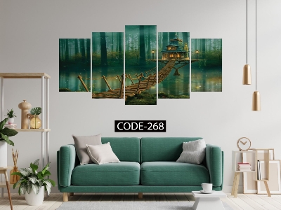 Picture of 5Pcs In 1 Set Wall Canvas Art (printing) code# 268 - Multicolor