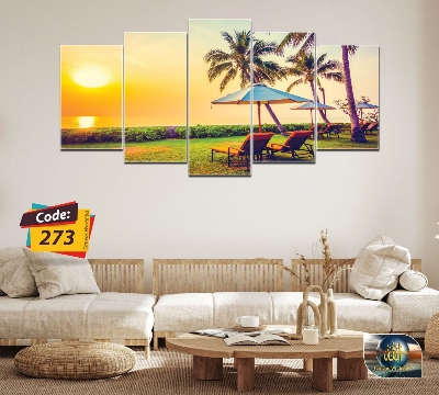 Picture of 5Pcs In 1 Set Wall Canvas Art (printing) code# 273 - Multicolor