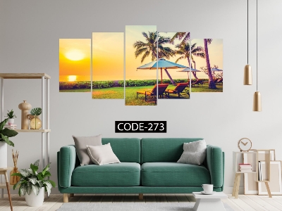 Picture of 5Pcs In 1 Set Wall Canvas Art (printing) code# 273 - Multicolor