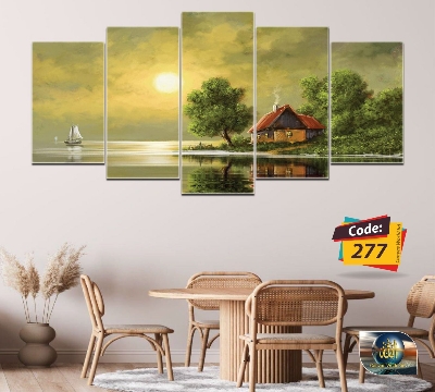 Picture of 5Pcs In 1 Set Wall Canvas Art (printing) code# 277 - Multicolor