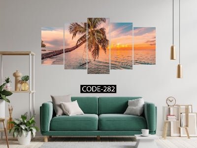 Picture of 5Pcs In 1 Set Wall Canvas Art (printing) code# 282 - Multicolor