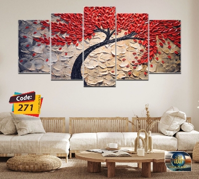 Picture of 5Pcs In 1 Set Wall Canvas Art (printing) code# 271 - Multicolor