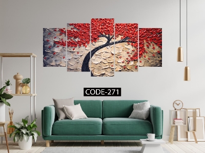 Picture of 5Pcs In 1 Set Wall Canvas Art (printing) code# 271 - Multicolor
