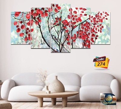 Picture of 5Pcs In 1 Set Wall Canvas Art (printing) code# 274 - Multicolor