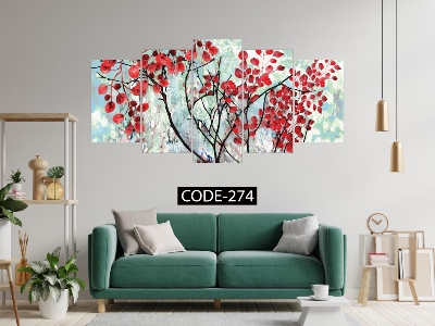 Picture of 5Pcs In 1 Set Wall Canvas Art (printing) code# 274 - Multicolor
