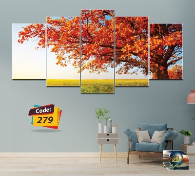 Picture of 5Pcs In 1 Set Wall Canvas Art (printing) code# 279 - Multicolor