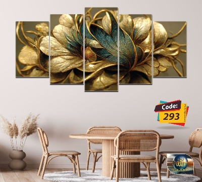 Picture of 5Pcs In 1 Set Wall Canvas Art (printing) code# 293 - Multicolor