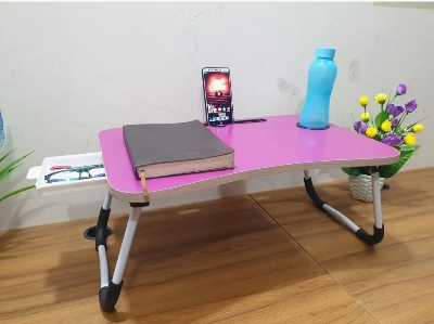 Picture of KIDS READING WRITTING TABLE LAPTOP TABLE FOR BED CHINA Portable Desk Foldable LAPTOP STAND with drawer - Multicolor