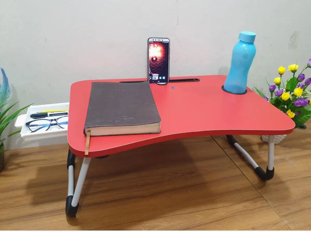 Picture of KIDS READING WRITTING TABLE LAPTOP TABLE FOR BED CHINA Portable Desk Foldable LAPTOP STAND with drawer - Multicolor