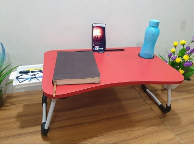 Picture of KIDS READING WRITTING TABLE LAPTOP TABLE FOR BED CHINA Portable Desk Foldable LAPTOP STAND with drawer - Multicolor
