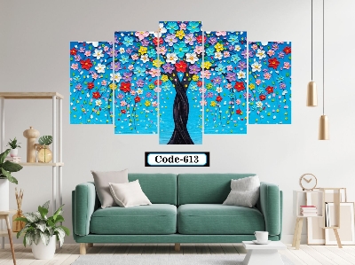 Picture of 5Pcs In 1 Set Wall Canvas Art (printing) code# 583 - Multicolor