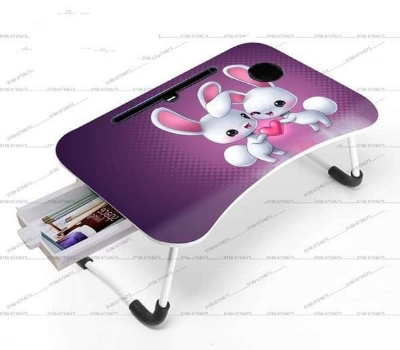 Picture of Waterproof Printing KIDS READING WRITTING TABLE LAPTOP TABLE FOR BED CHINA Portable Desk Foldable LAPTOP STAND with drawer - Multicolor