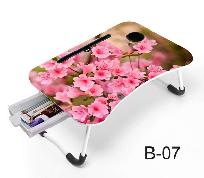 Picture of Waterproof Printing KIDS READING WRITTING TABLE LAPTOP TABLE FOR BED CHINA Portable Desk Foldable LAPTOP STAND with drawer - Multicolor