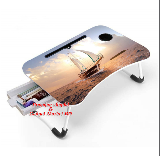 Picture of Premium Quality - Printing Foldable and Portable Multi-Favorable Laptop Table Stand-Study Table-Bed Table - Signifying - Multicolor