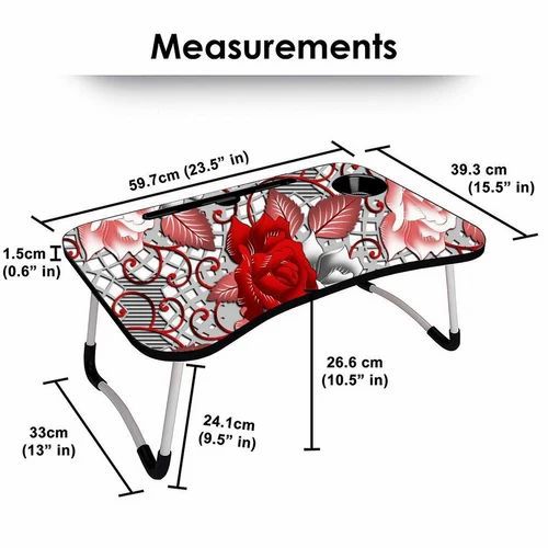 Picture of Premium Quality - Printing Foldable and Portable Multi-Favorable Laptop Table Stand-Study Table-Bed Table - Signifying - Multicolor