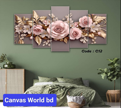 Picture of 18*36 inch 5Pcs In 1 Set Wall Canvas printing code#c12 - Multicolor